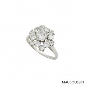 Mauboussin 18k White Gold Diamond Ring 1.86ct